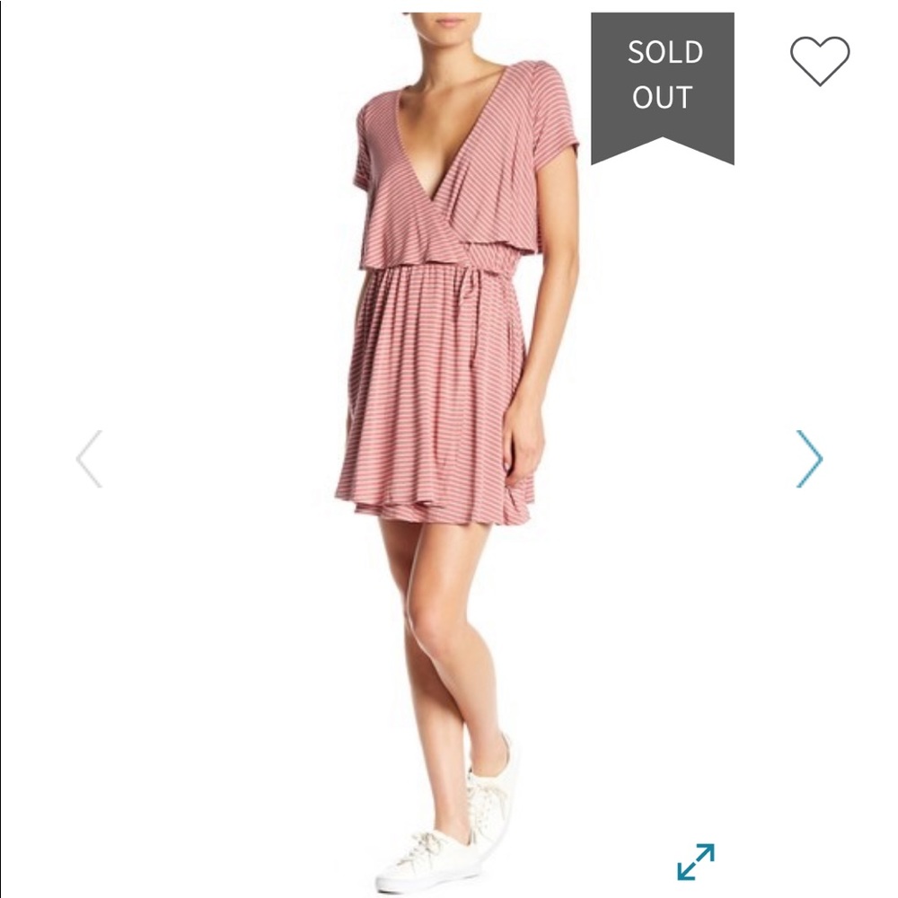 Dee Elly Striped Wrap Dress